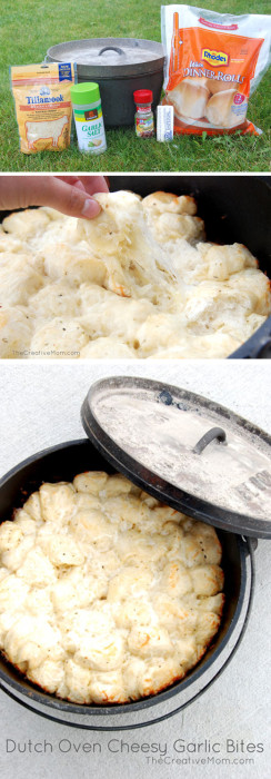 cheesy garlic bread bites collage