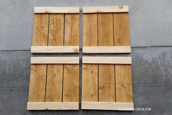 set of four wood squares for planter box