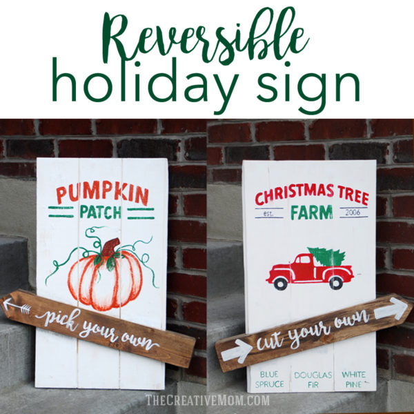 reversible holiday sign