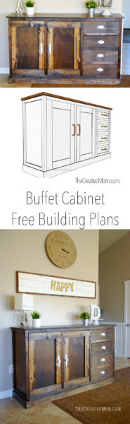 buffet cabinet building plans