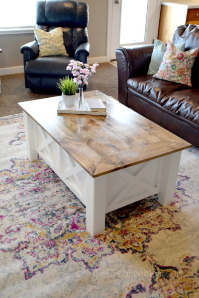 How To Build A Farmhouse Coffee Table With Storage Free Building