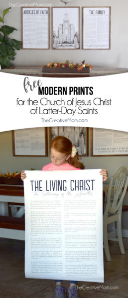 modern LDS free printable prints