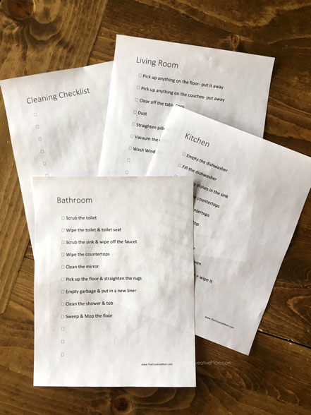 House Cleaning Checklists
