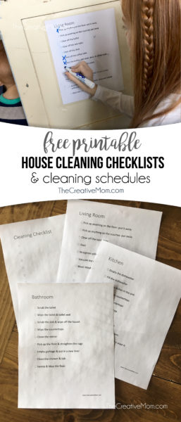 house cleaning checklists and schedules