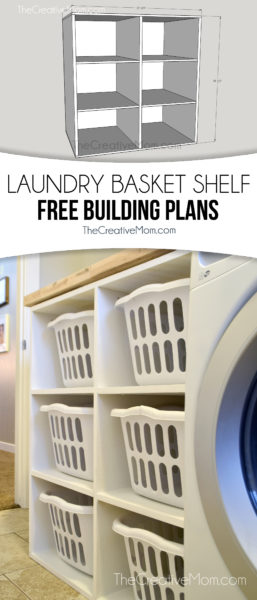laundry basket shelf free building plans