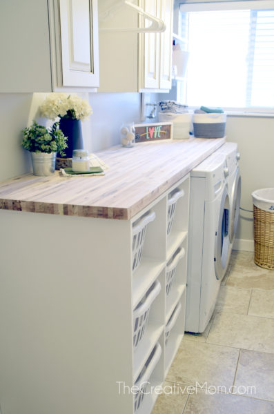 pretty and functional laundry room