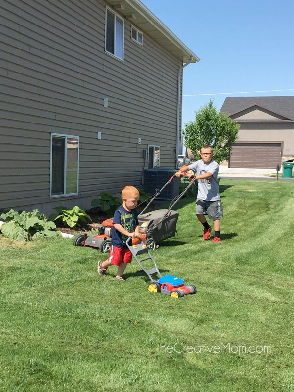 kids yard work