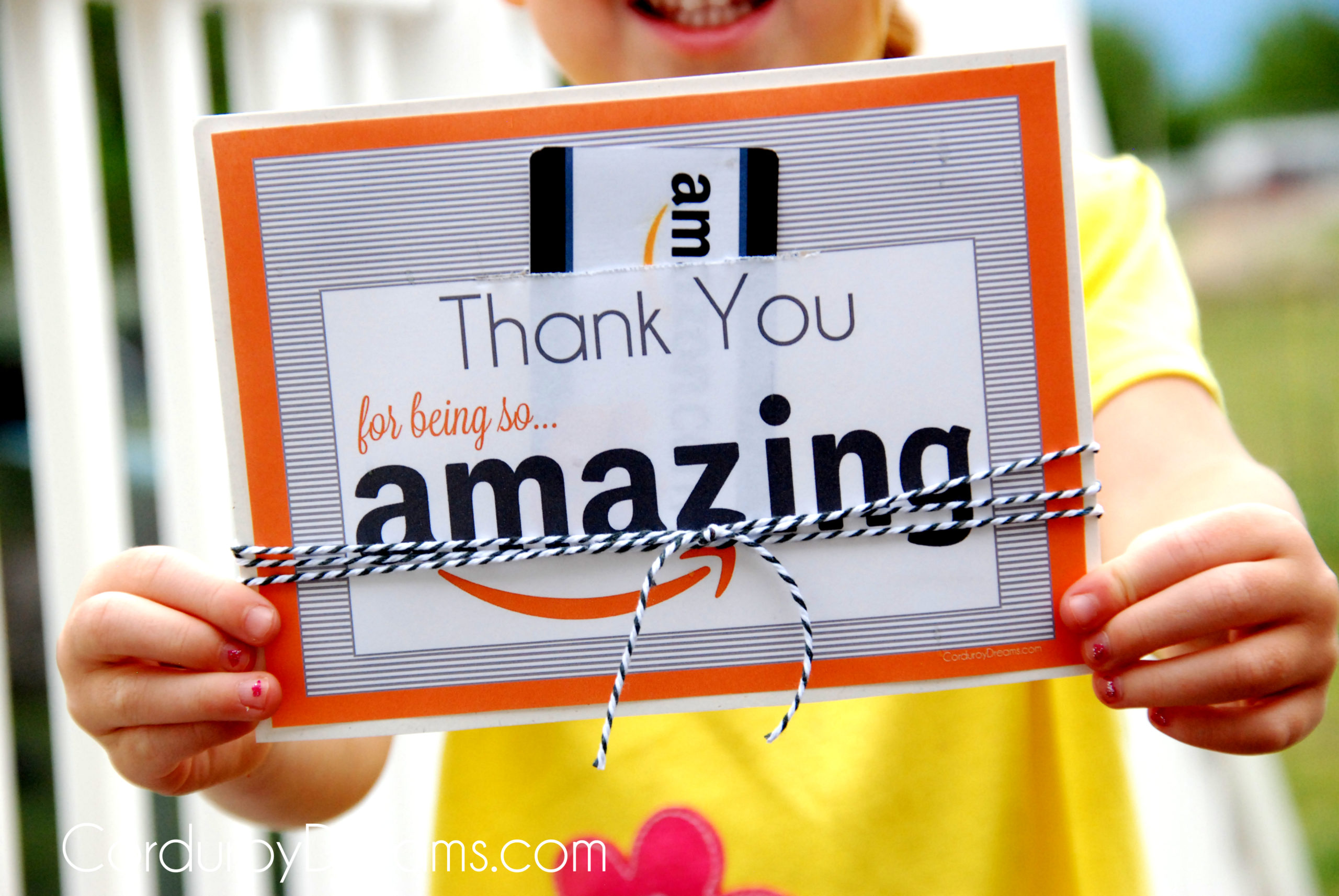 Thank You with Amazon Gift Card {free printable download}