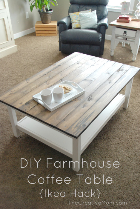DIY Farmhouse Coffee Table (Ikea Hack)