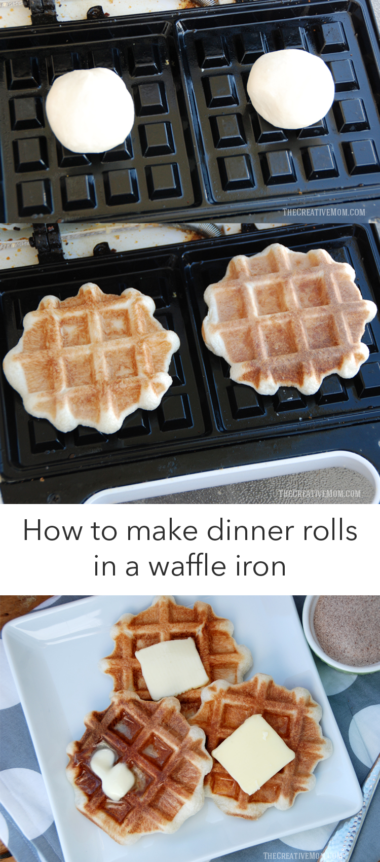 How to Make Dinner Rolls in the Waffle Iron The Creative Mom