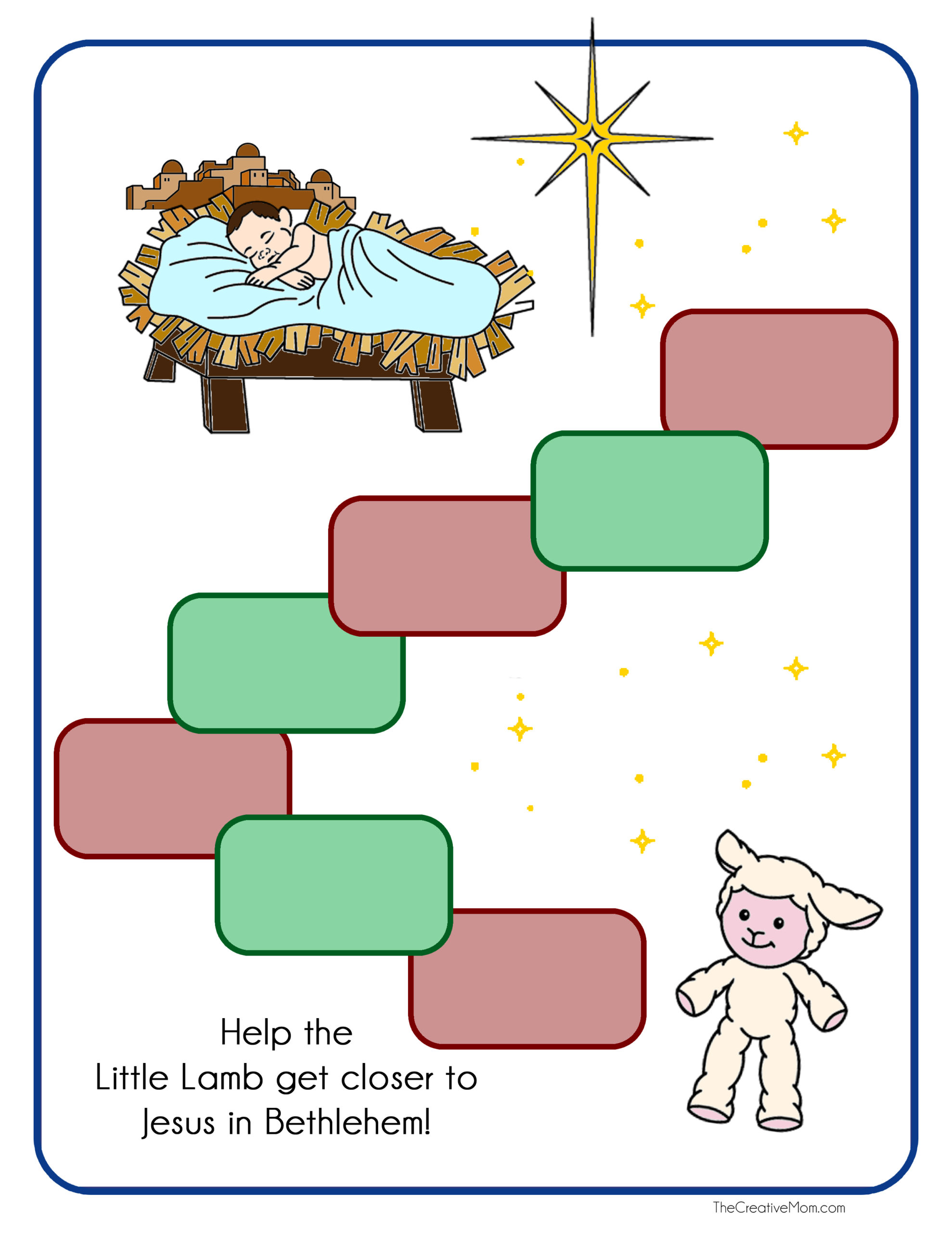 Little Lamb from Bethlehem Game- free printable download