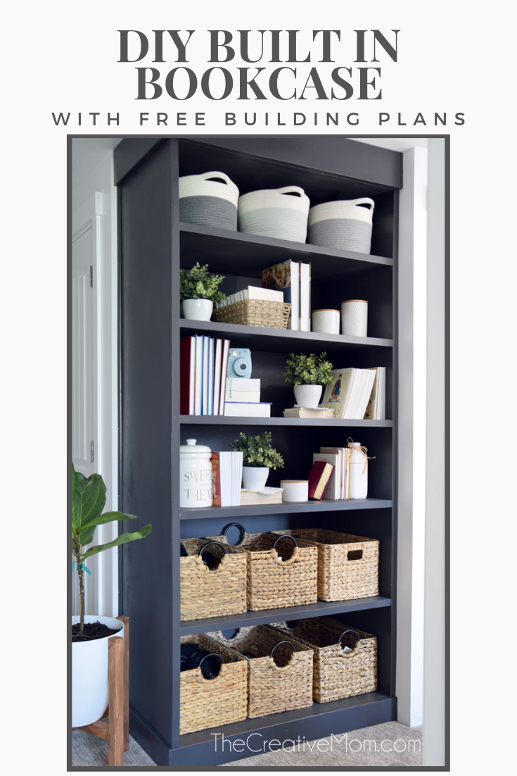 Diy Built In Bookcase The Creative Mom, How To Build Built In Bookcase