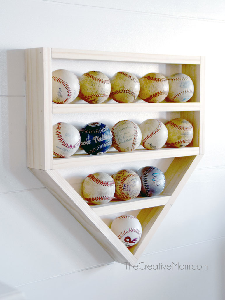 DIY Baseball Display Shelf-  step by step building plans