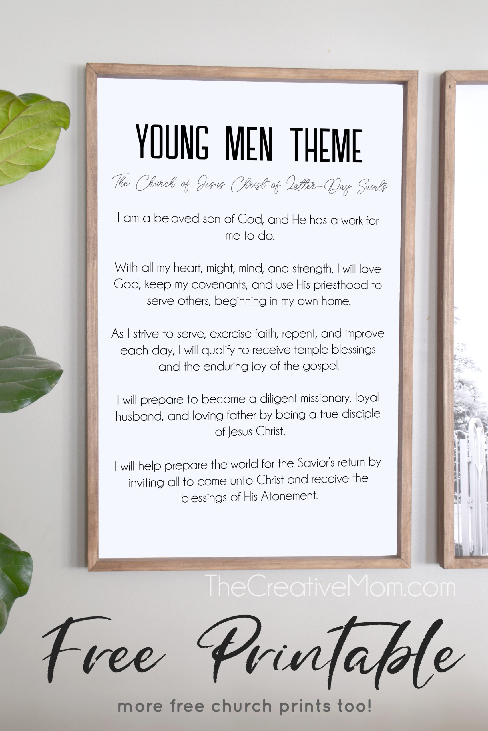 New Young Men Theme – Free Printables