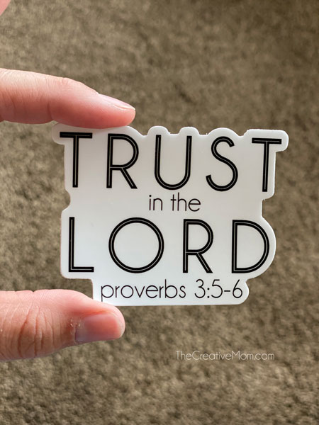 trust in the lord sticker
