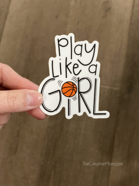 girls basketball sticker